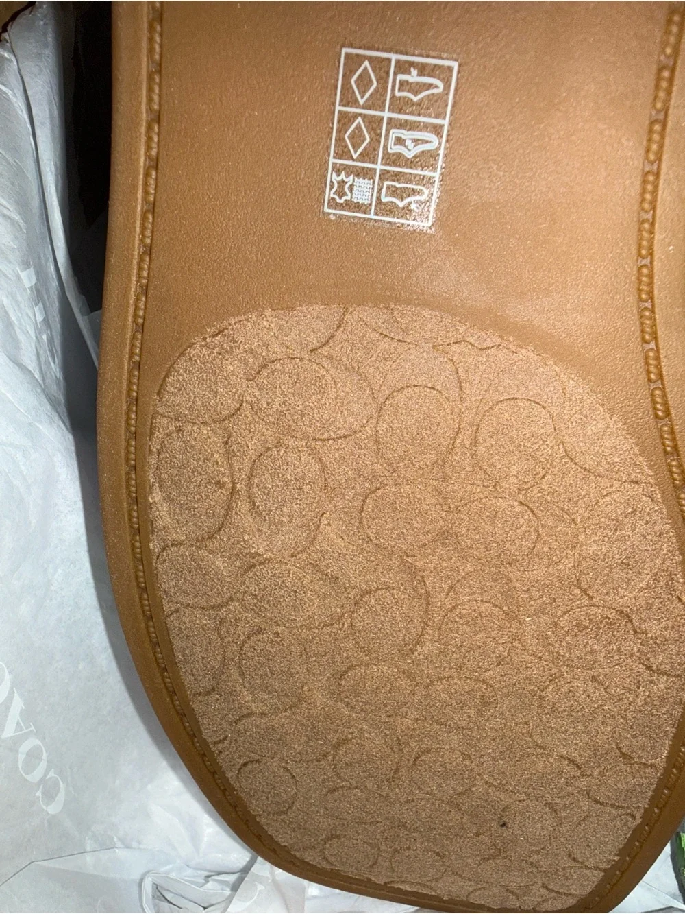 NWT Coach Marcy Denim Cherry Embroidery Platform Slides | Size 7.5